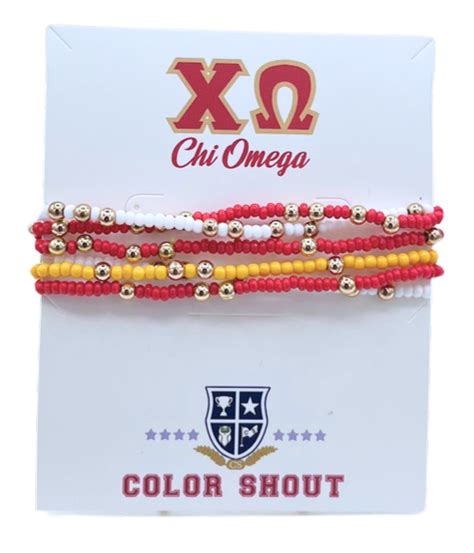 cheap chi omega stuff|chi omega bracelets.